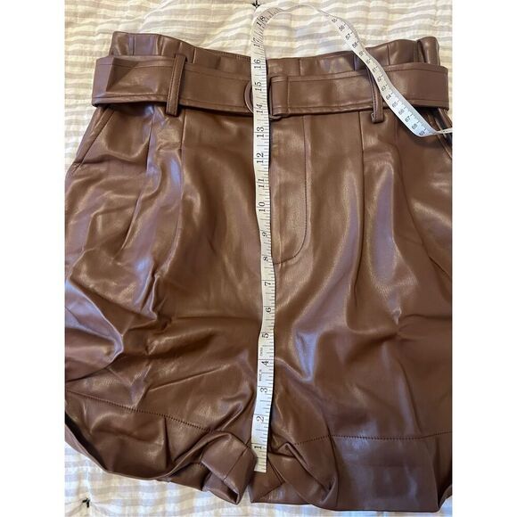 LULUS VEGAN LEATHER SHORTS - Picture 8 of 12